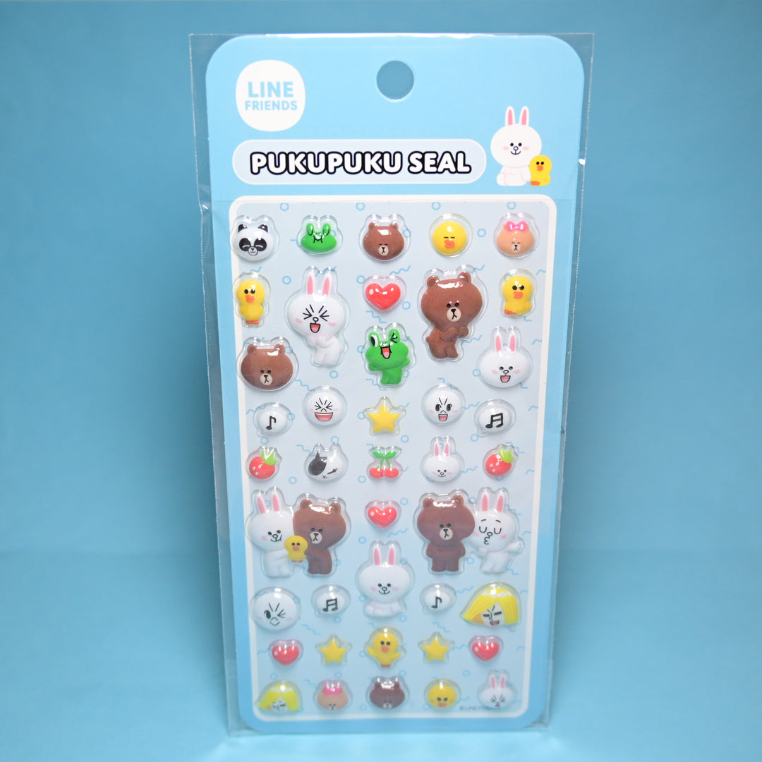 Pukupuku 3D Seal LINE Friends Blue