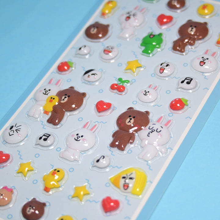 Pukupuku 3D Seal LINE Friends Blue