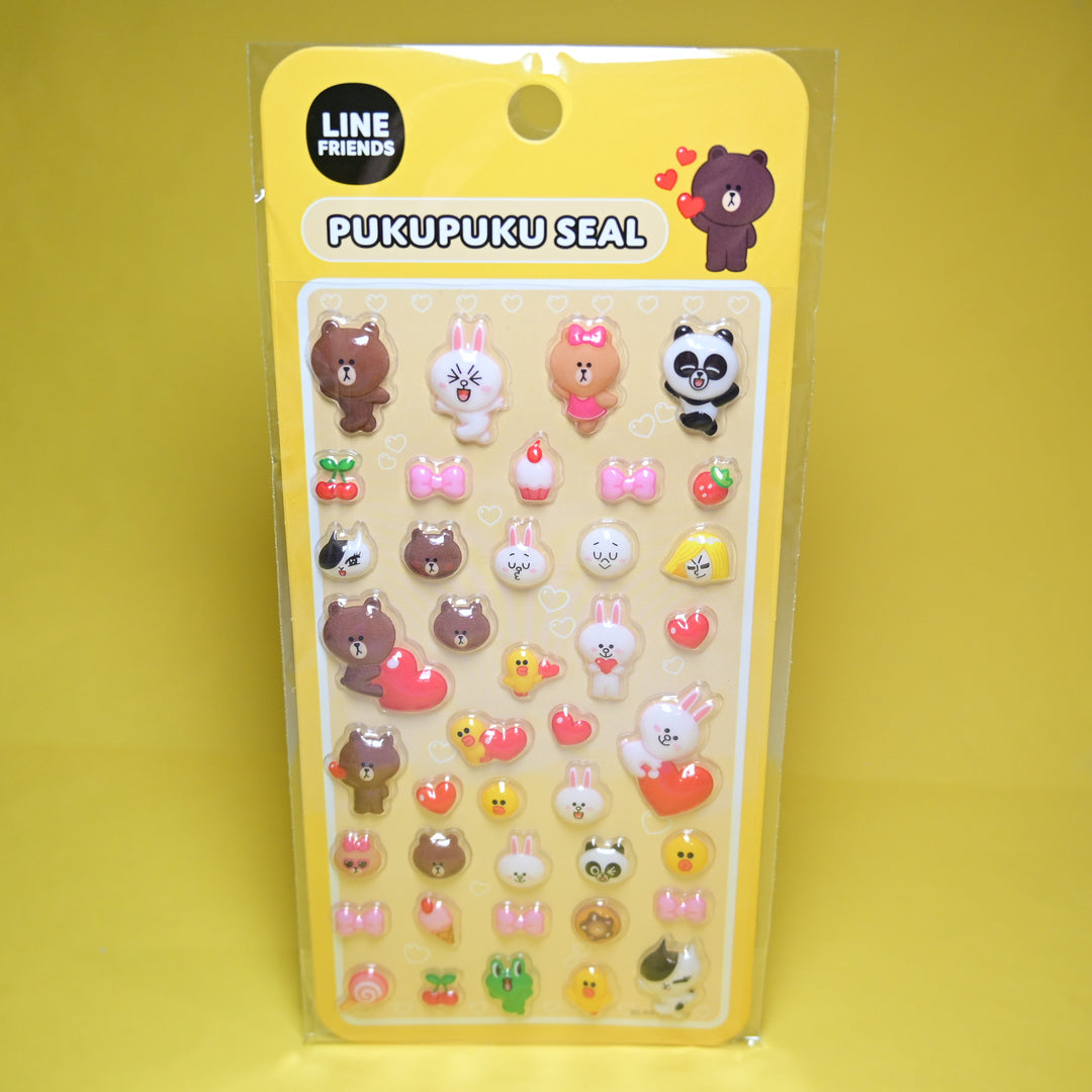 Pukupuku 3D Seal LINE Friends Yellow
