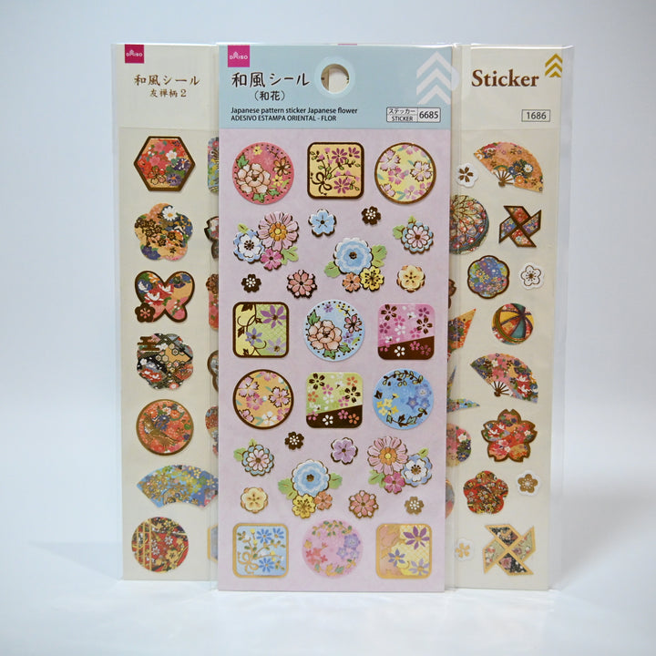 Japanese themed sticker sheet set (3 designs)