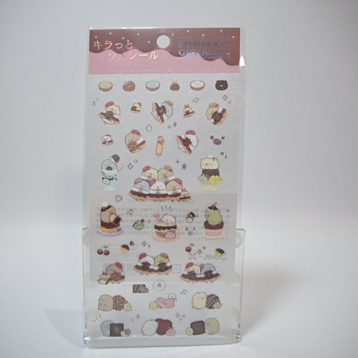 Sumikkogurashi Pastry sparkly sticker sheet