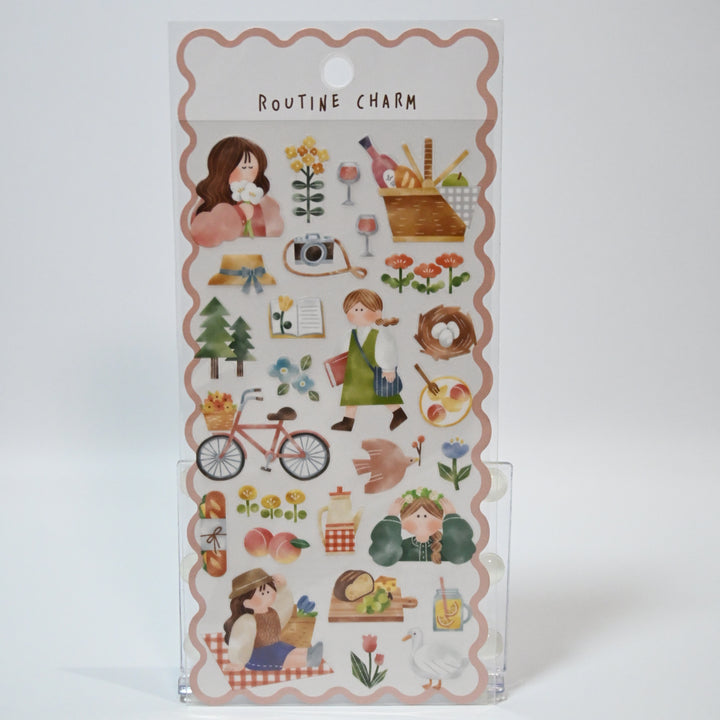 Routine Charm daily life sticker sheet