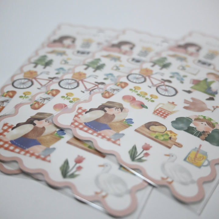 Routine Charm daily life sticker sheet