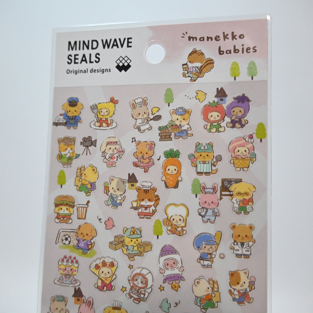 Mind Wave Manekko Babies sticker sheet