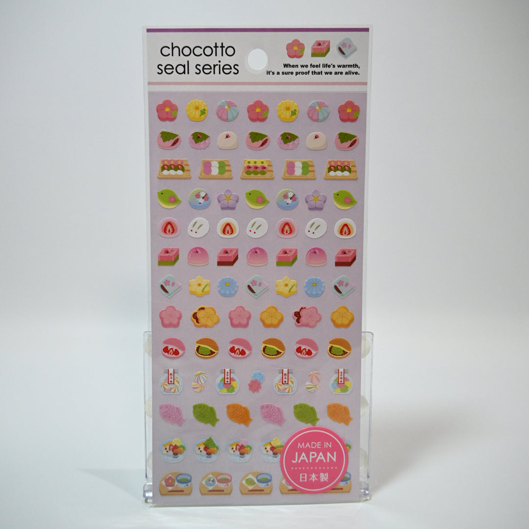 Chocotto Japanese Sweets sticker sheet