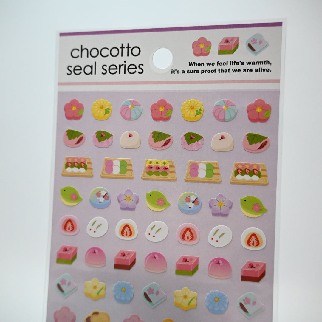 Chocotto Japanese Sweets sticker sheet