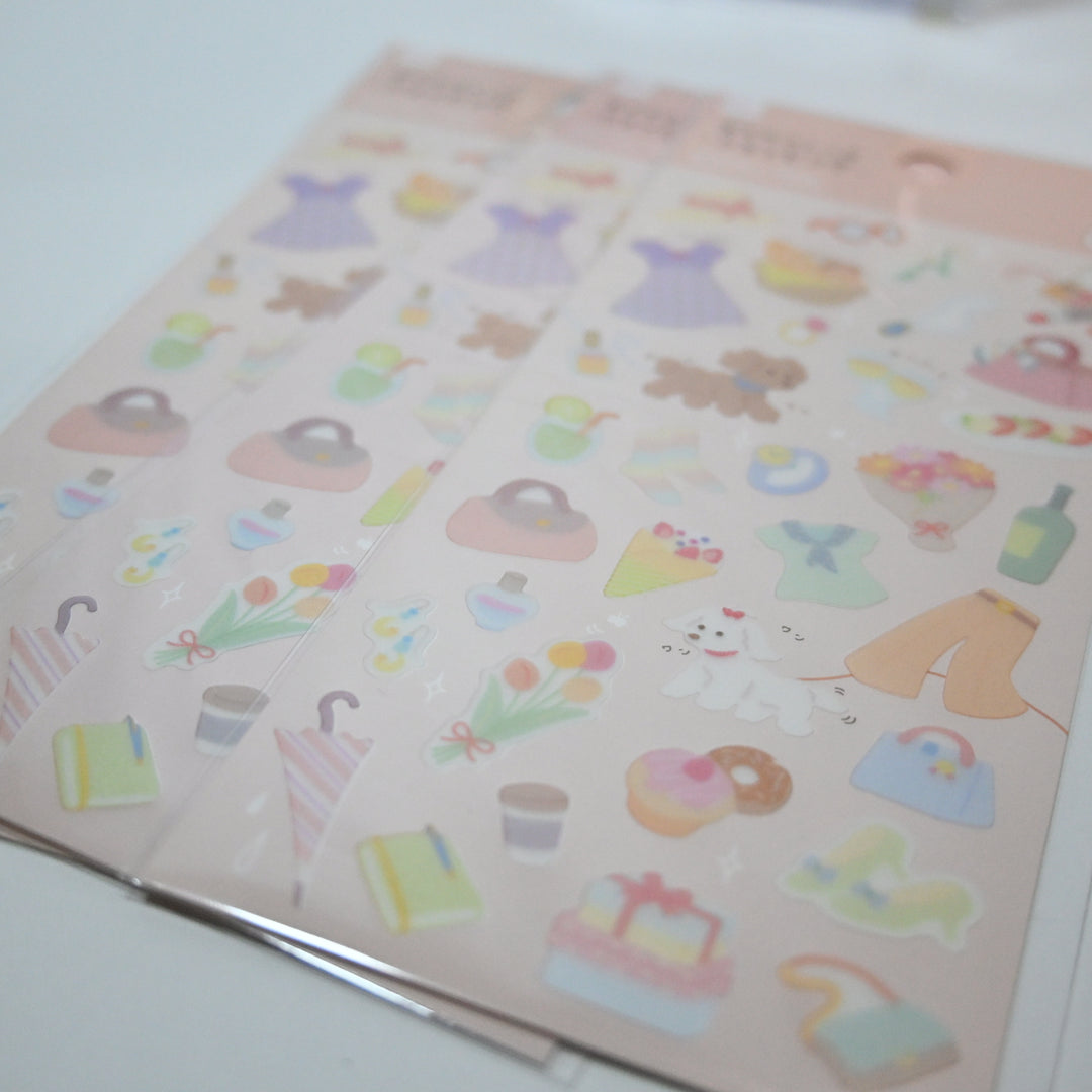 Shopping Day sticker sheet