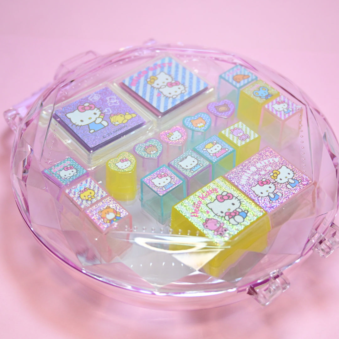 Sanrio Hello Kitty Jewel Case Big Rubber Stamp Set