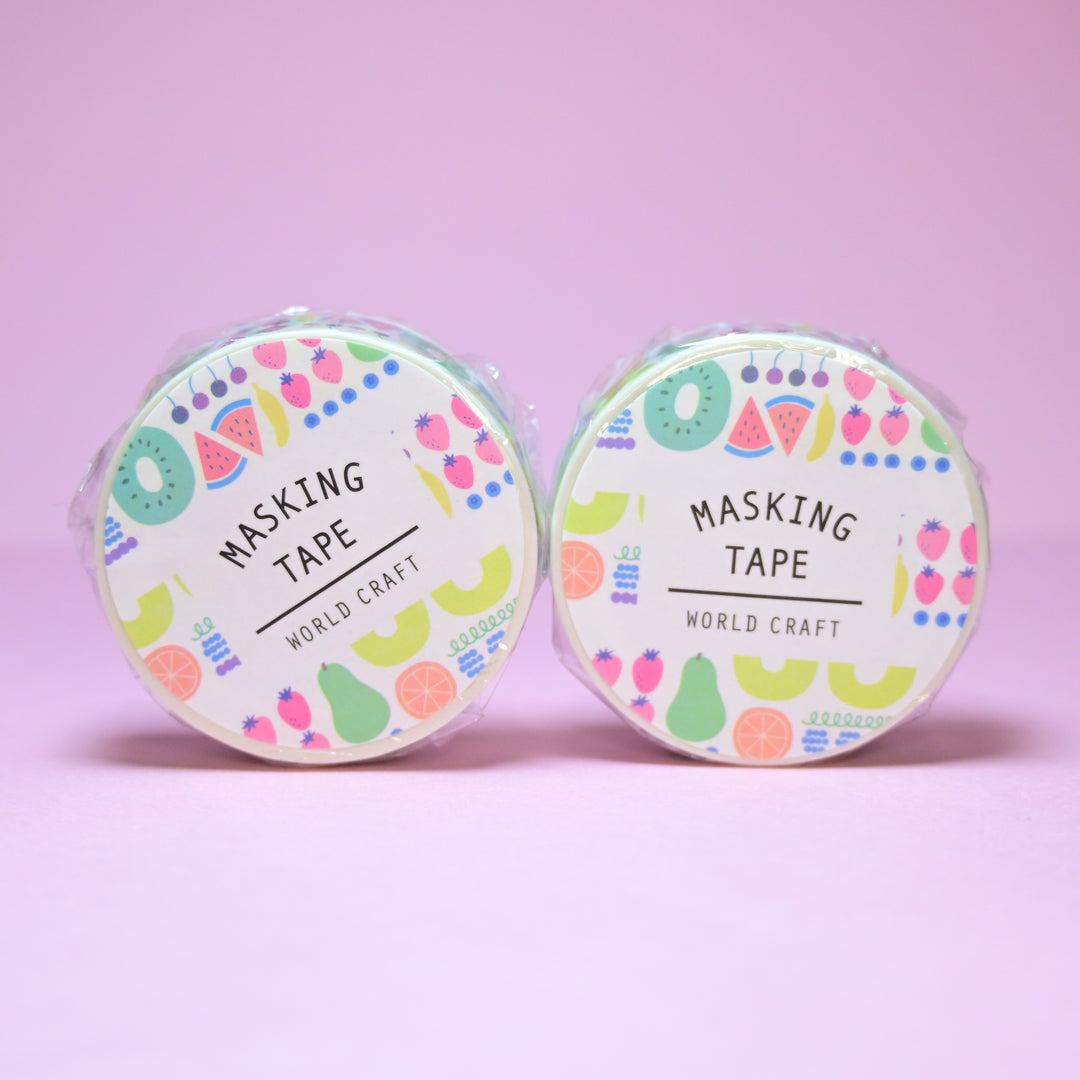 World Craft Pastel Fruits Masking Tape