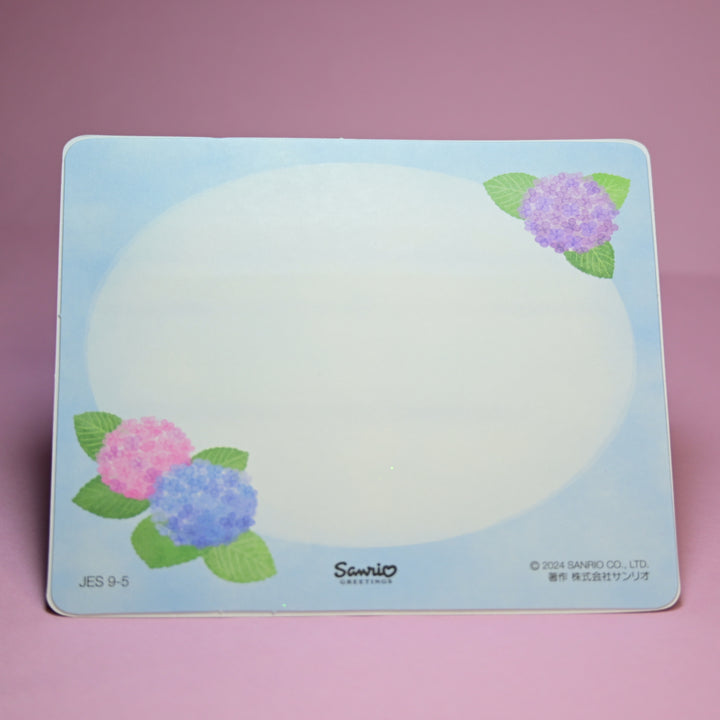 Cat and Ajisai Hydrangea Pop-up Postcard