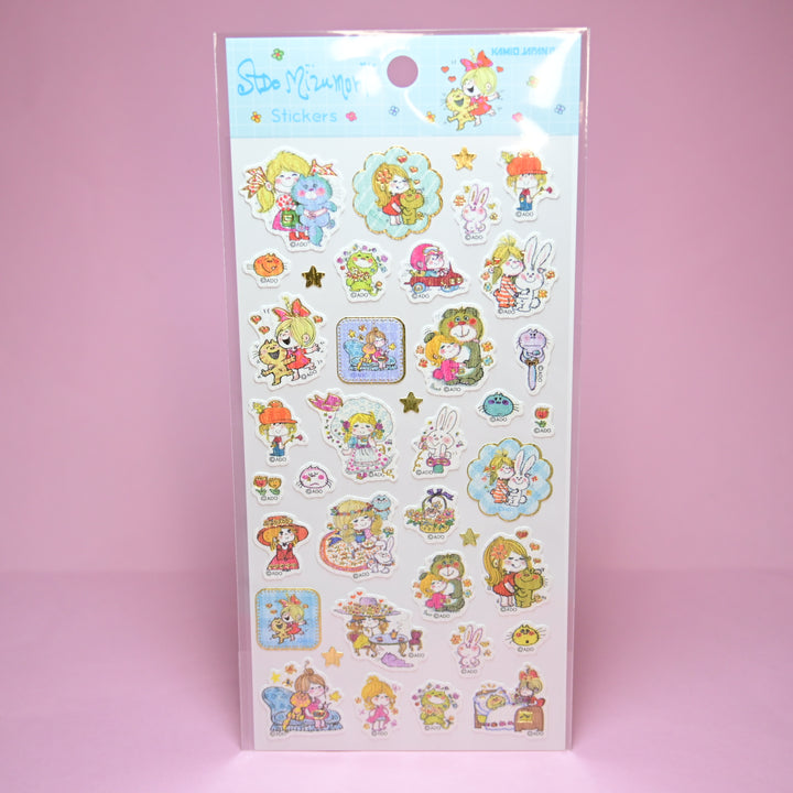 Ado Mizumori Blue Textured Sticker Sheet