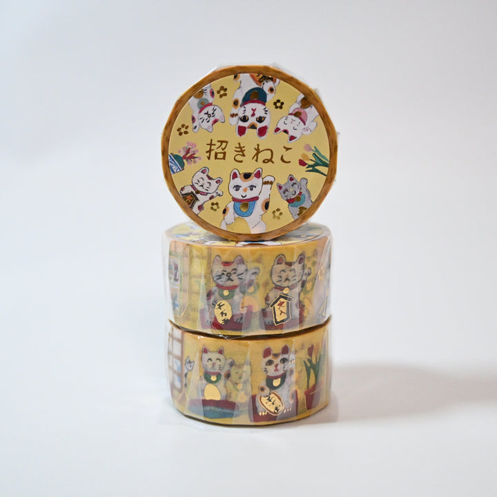 Ai Okino Manekineko Gold Foil Washi Tape (20mm)