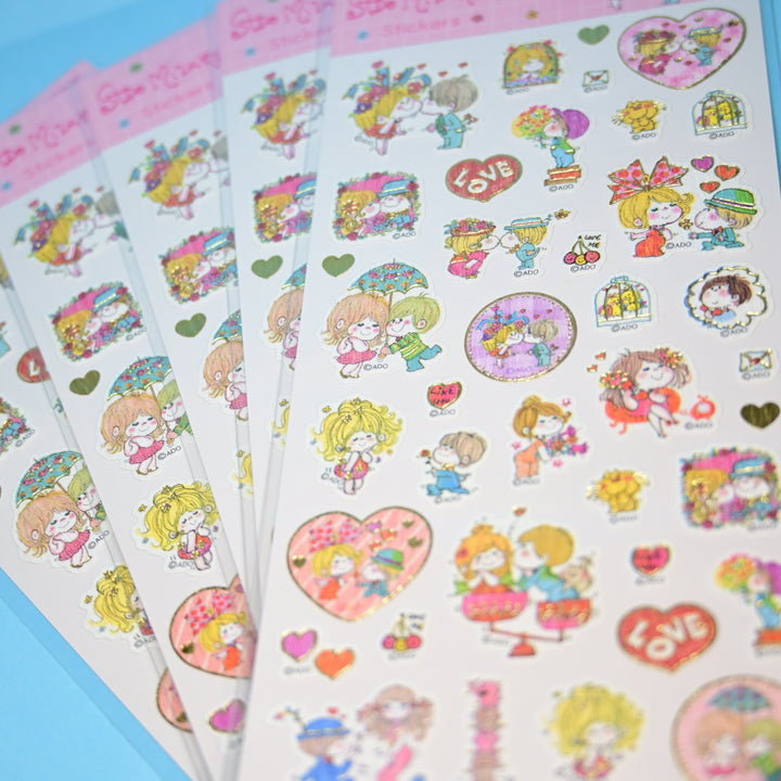 Ado Mizumori Pink Textured Sticker Sheet