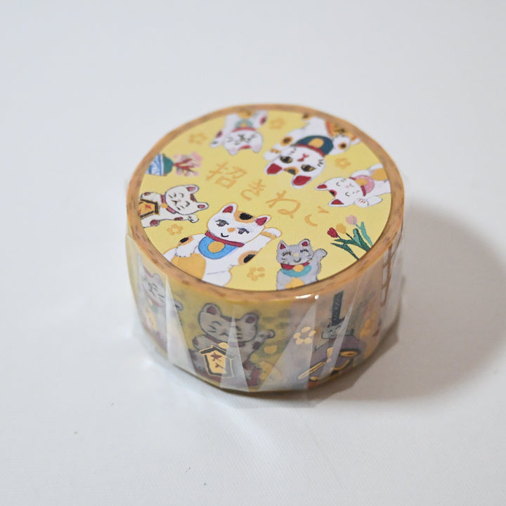 Ai Okino Manekineko Gold Foil Washi Tape (20mm)