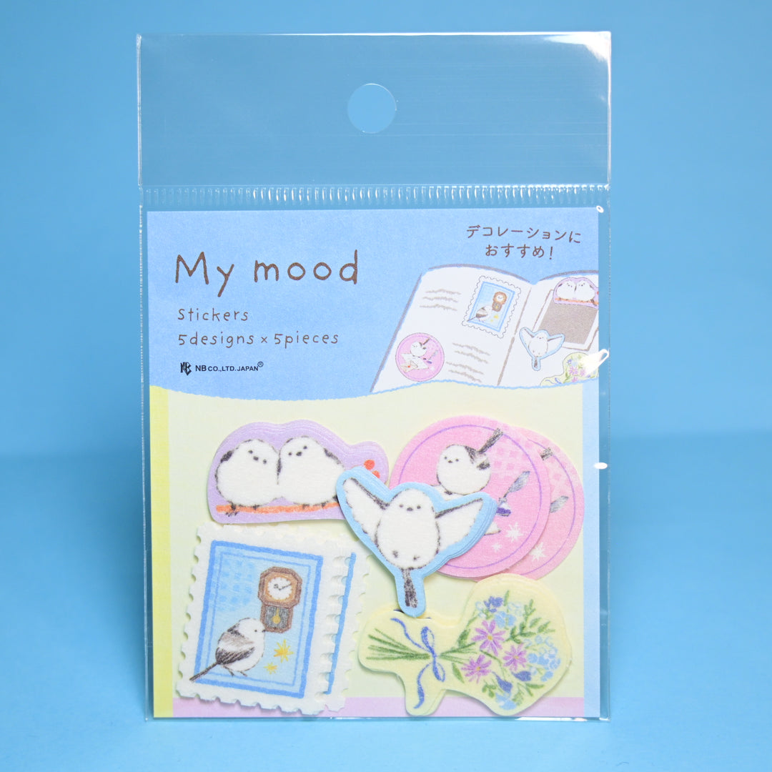NB My mood Cute Bird Flake Seals