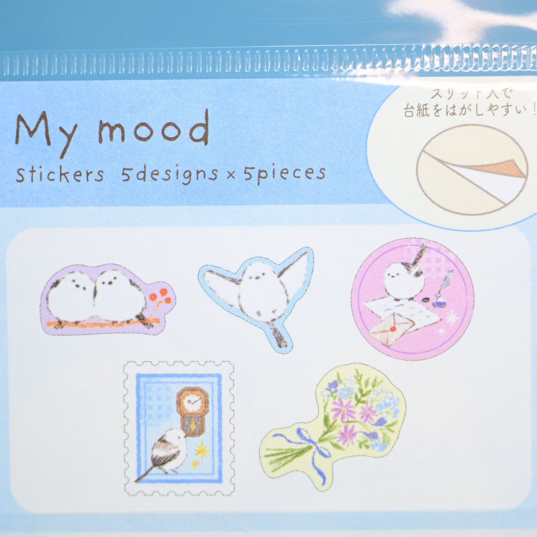 NB My mood Cute Bird Flake Seals