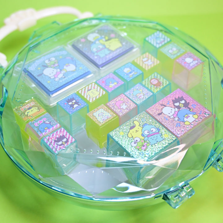 Sanrio Characters Jewel Case Big Rubber Stamp Set