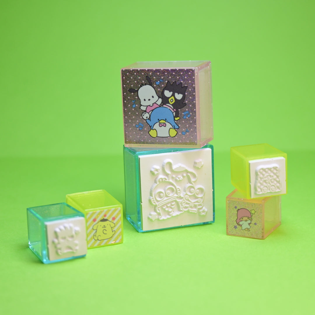 Sanrio Characters Jewel Case Big Rubber Stamp Set