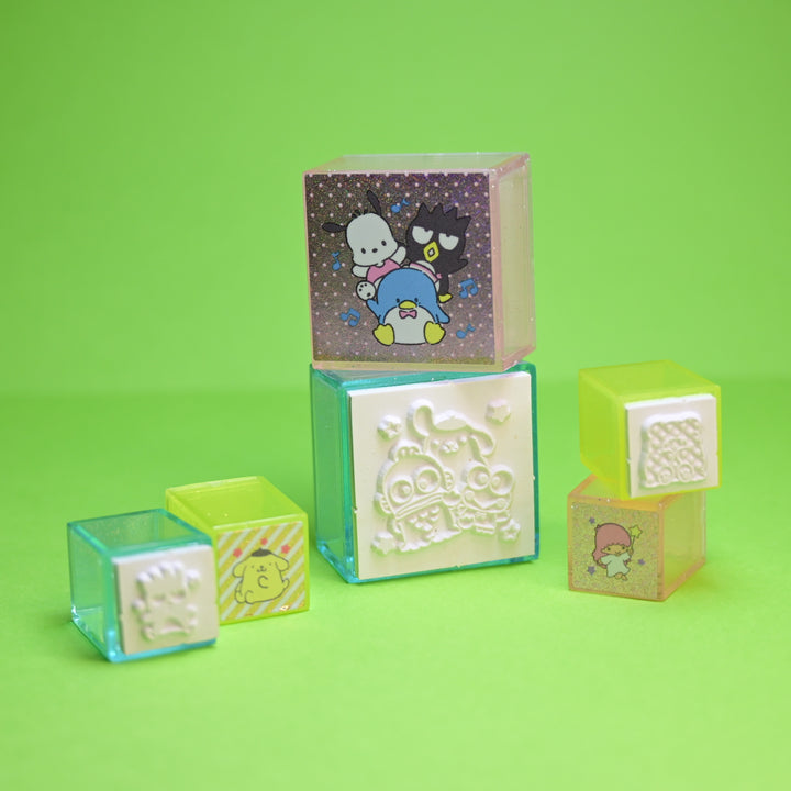 Sanrio Characters Jewel Case Big Rubber Stamp Set