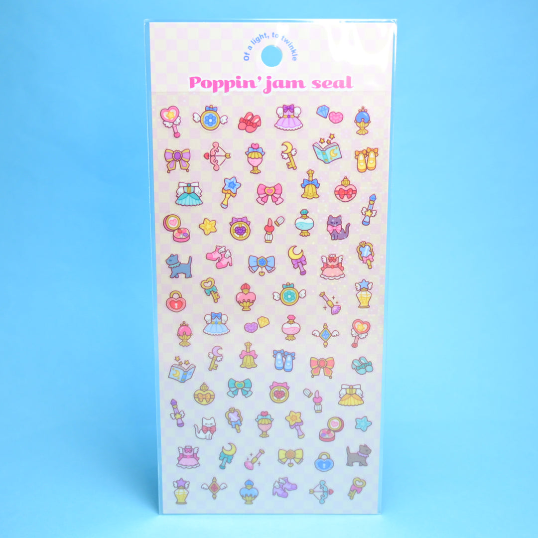 MINDWAVE Poppin' Jam Seal Magical Girl Sticker Sheet