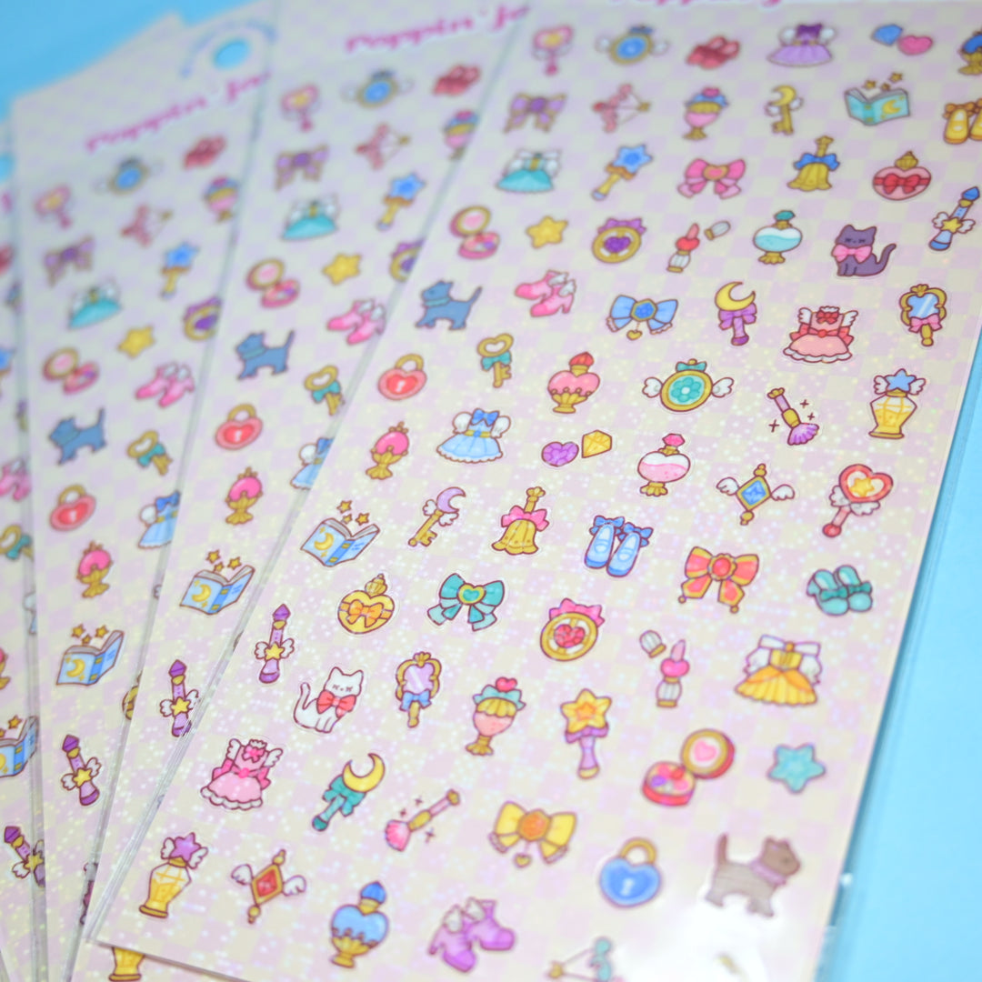 MINDWAVE Poppin' Jam Seal Magical Girl Sticker Sheet