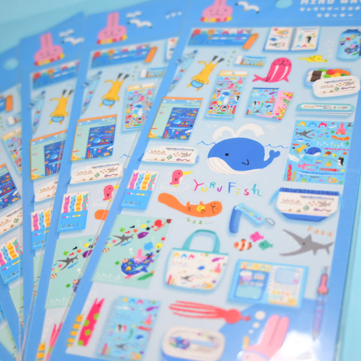 MINDWAVE Character Miniature Sticker Sheet (Blue)