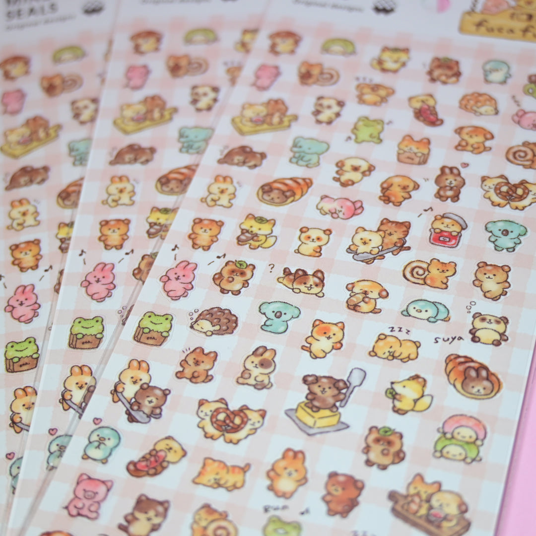 MINDWAVE fucafuca's Bread Animals Diary Sticker