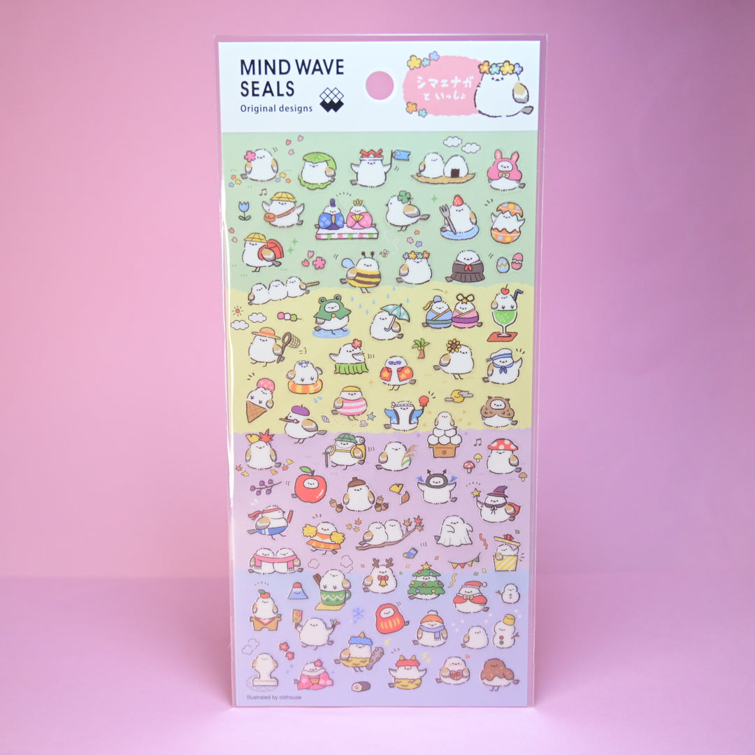 MINDWAVE Together with Shimaenaga Bird Diary Sticker