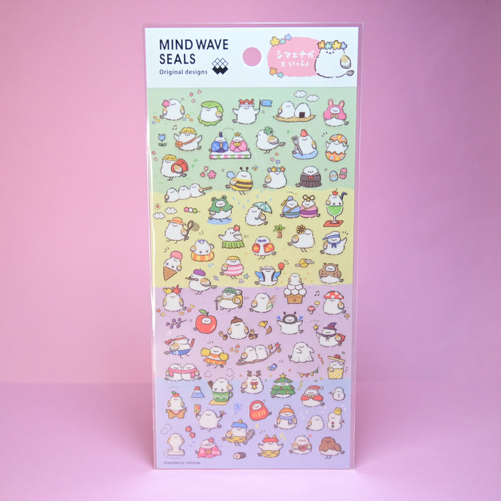 MINDWAVE Together with Shimaenaga Bird Diary Sticker