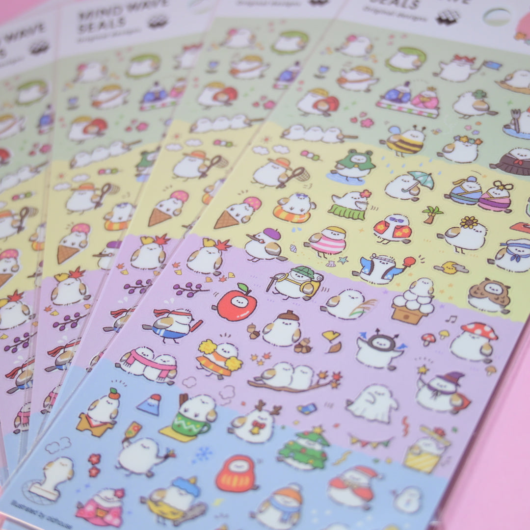 MINDWAVE Together with Shimaenaga Bird Diary Sticker