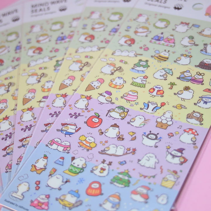 MINDWAVE Together with Shimaenaga Bird Diary Sticker