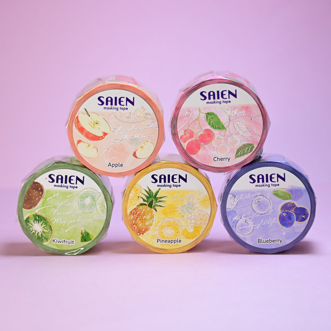 SAIEN Cute Colorful Fruit 2cm Wide Tape Set