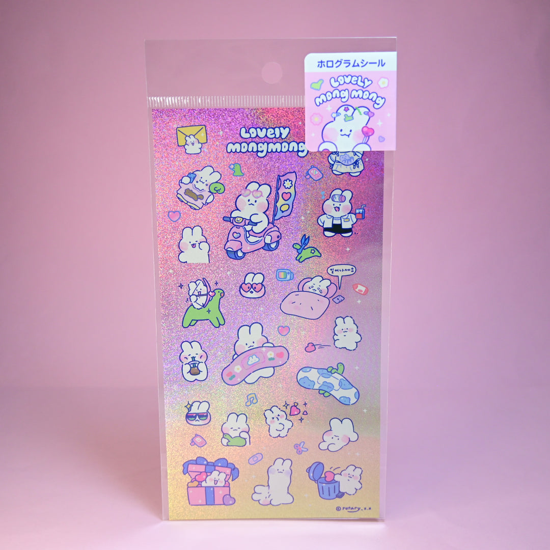 Lovely Mong Mong Holographic Sticker Sheet