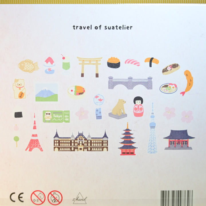 Travel of Suatelier Tokyo Travel Diary Luggage Flake Seal