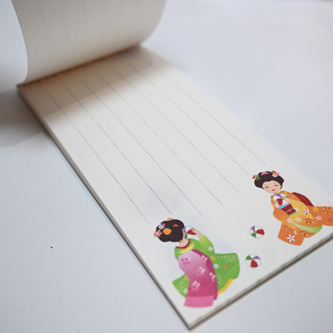 Maiko at Work long memo pad (Pink)