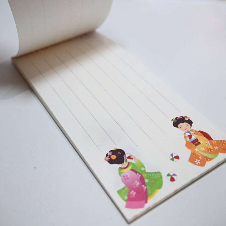 Maiko at Work long memo pad (Pink)