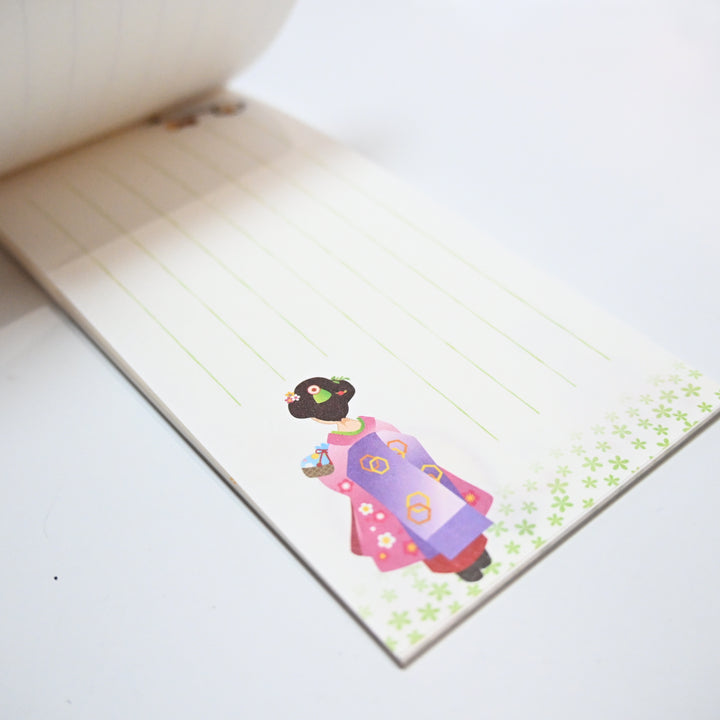 Maiko at Work long memo pad (Pink)