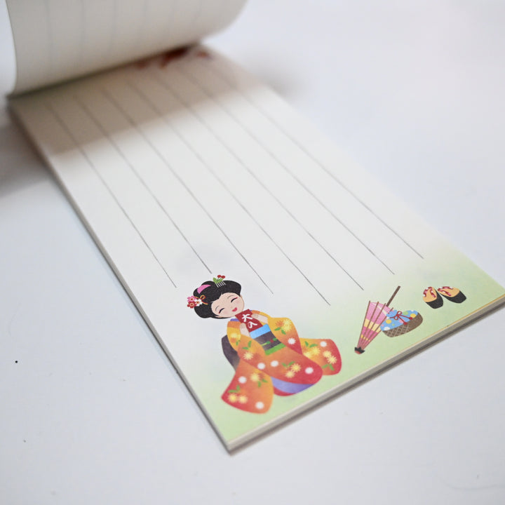 Maiko at Work long memo pad (Green)