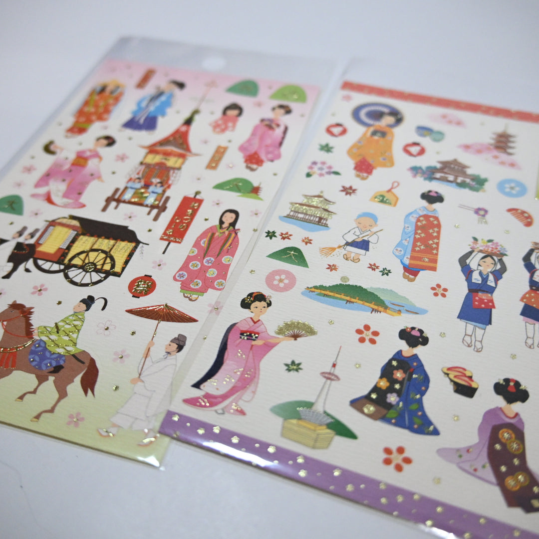 Geisha at Work sticker sheet set (2 designs)