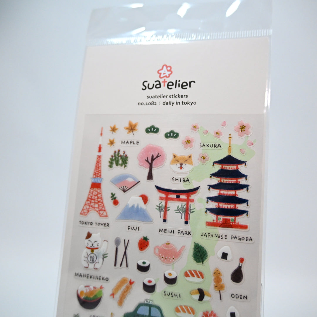Suatelier Daily in Tokyo sticker sheet