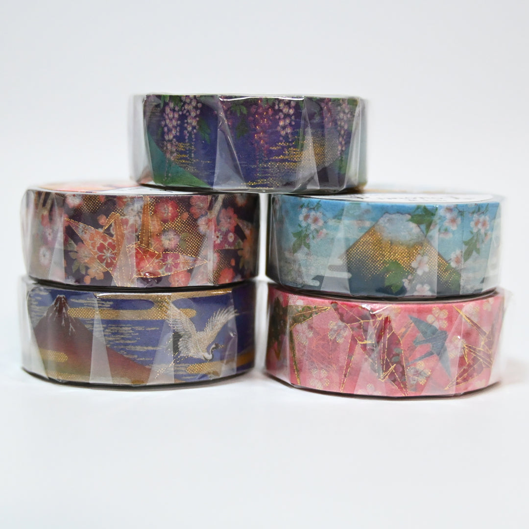 Kimono美 Japanese Theme washi tape set (5 designs)