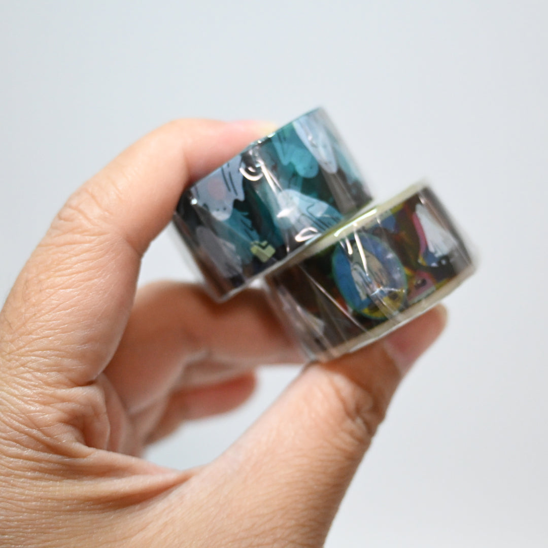 Ghost Wearing Shoes Clear Tape Set 2cm (2 pcs.)