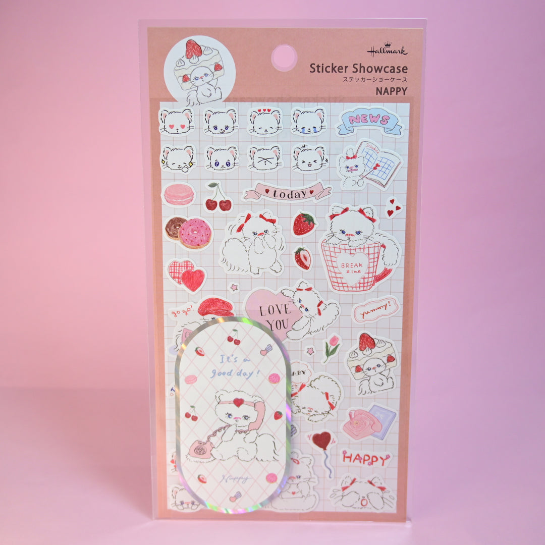 Hallmark Sticker Showcase Nappy Cat Sticker Sheet