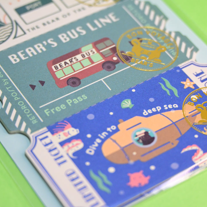 Rokkaku Ticket Die Cut Mini Memos (2 Designs)