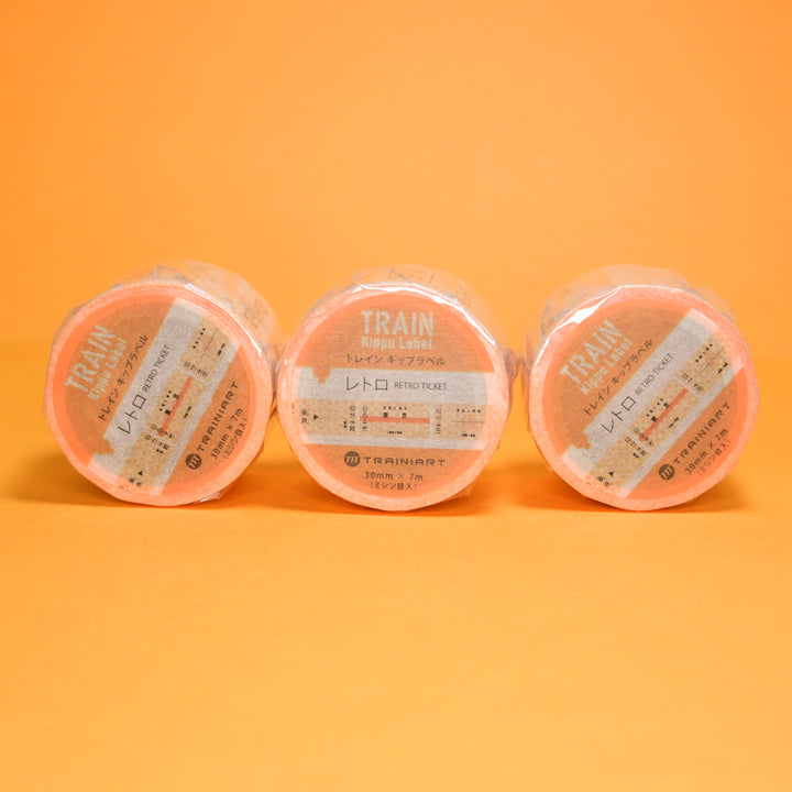 TRAIN Kippu Label Retro Ticket Easy-Cut Washi Tape 3cm