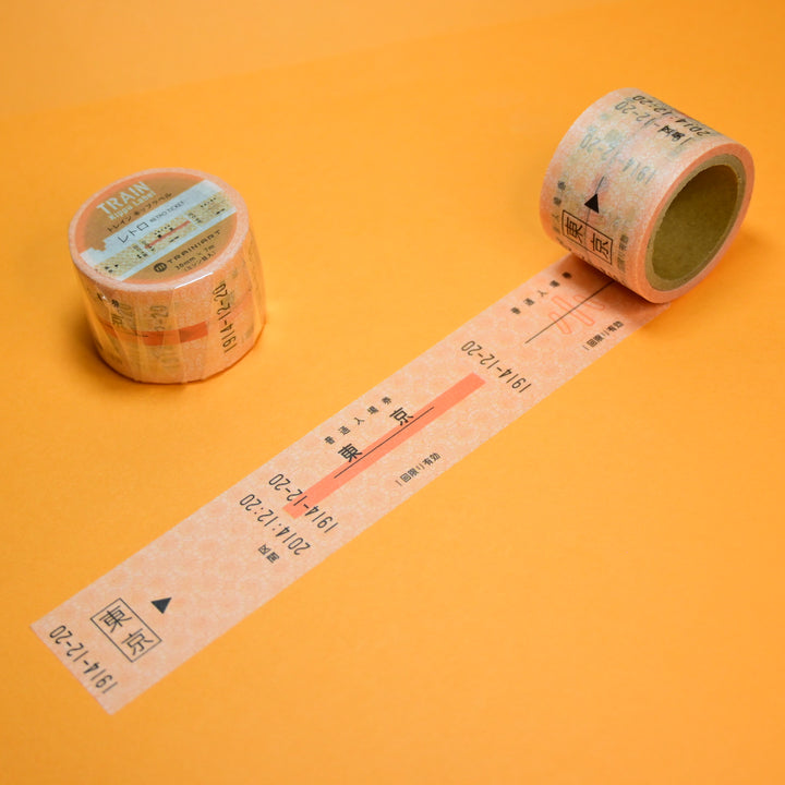 TRAIN Kippu Label Retro Ticket Easy-Cut Washi Tape 3cm