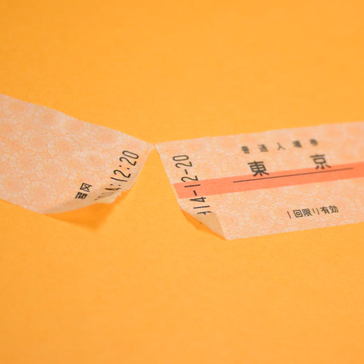 TRAIN Kippu Label Retro Ticket Easy-Cut Washi Tape 3cm