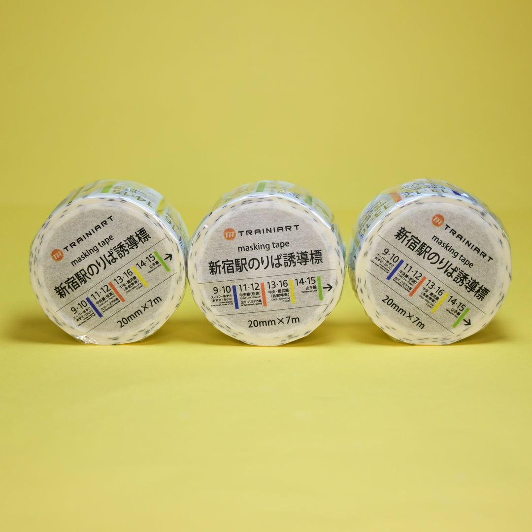 Trainiart Shinjuku Station Train Signs Washi Tape 2cm