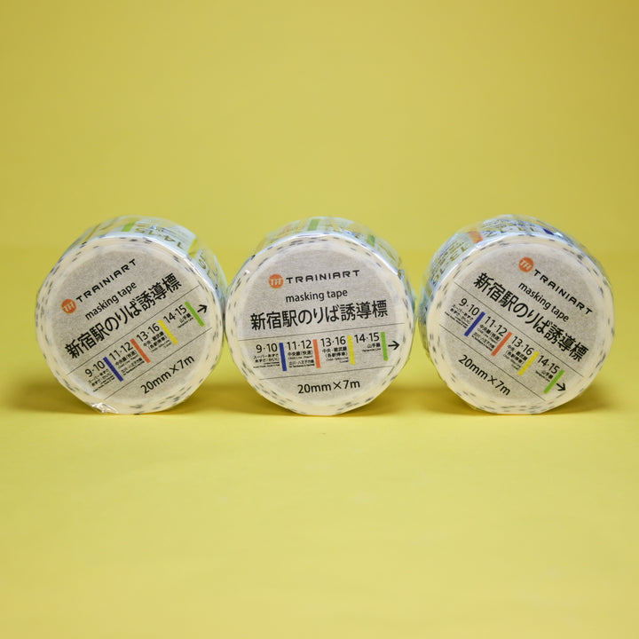 Trainiart Shinjuku Station Train Signs Washi Tape 2cm