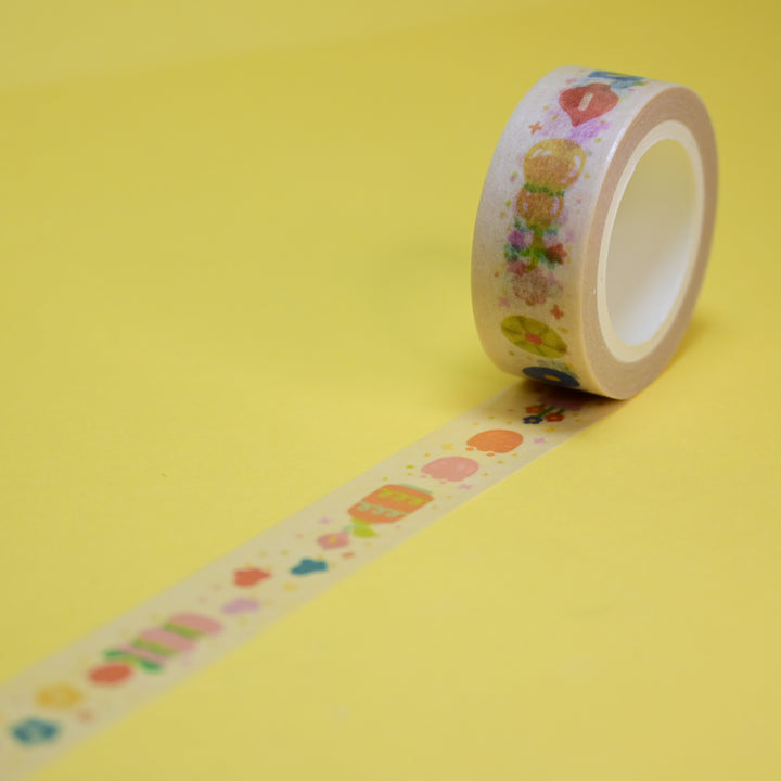 (MT148) Rainbowholic x Tazdaunicorn Flower Vases Washi Tape